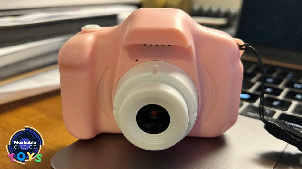 small pink digital camera