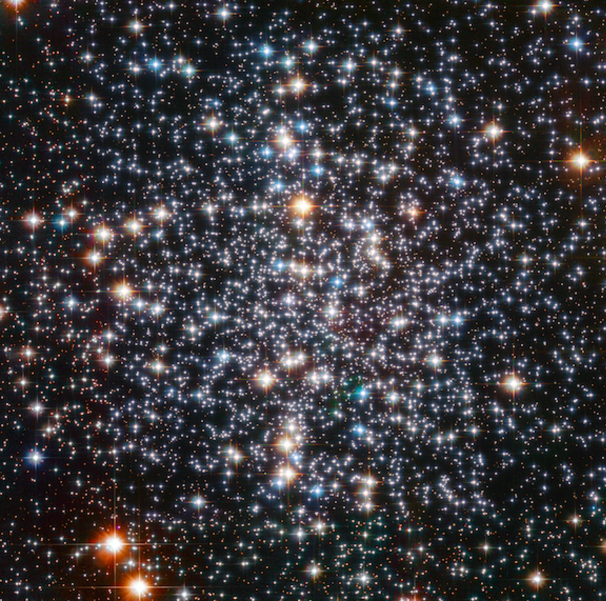 The star cluster Messier 4 contains hundreds of thousands of stars.