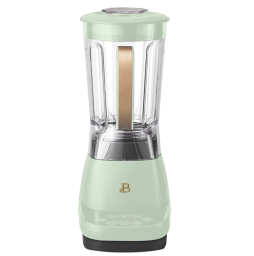 sage green touchscreen personal blender with metal/silver colored accents