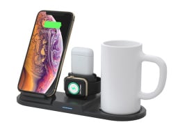 wireless charging station with mug warmer