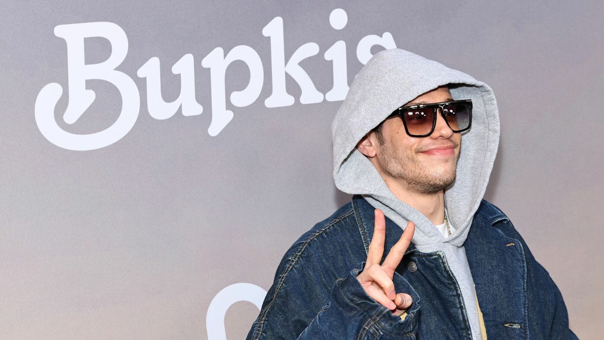 Pete Davidson attends the Peacock's "Bupkis" World Premiere at The Apollo Theater in New York City