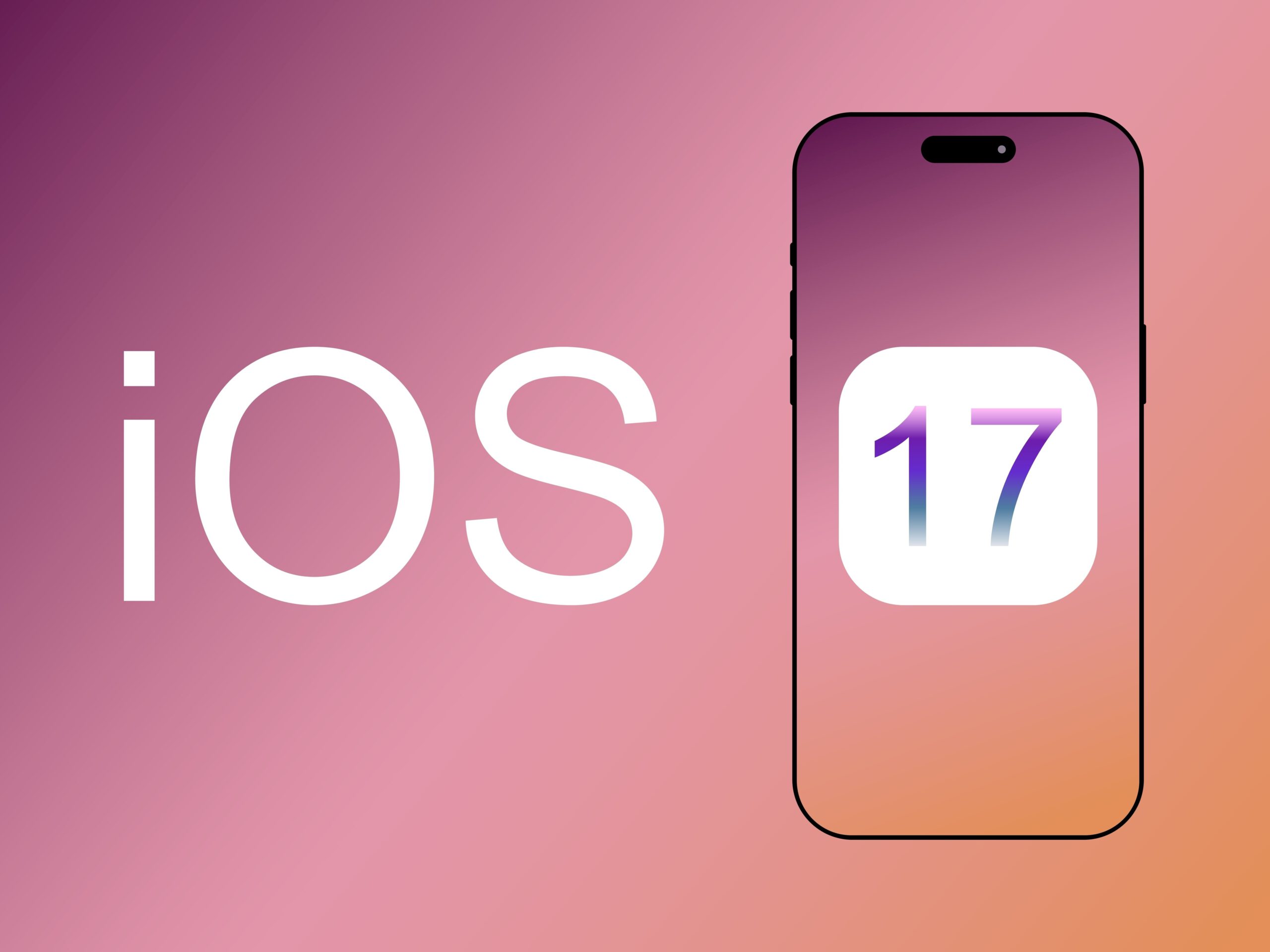 iOS 17 unofficial logo displayed on an iPhone