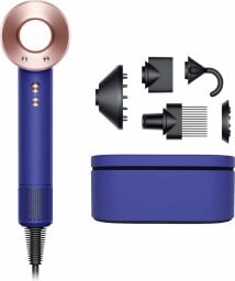 vinca blue and rose dyson supersonic with attachments and carrying case