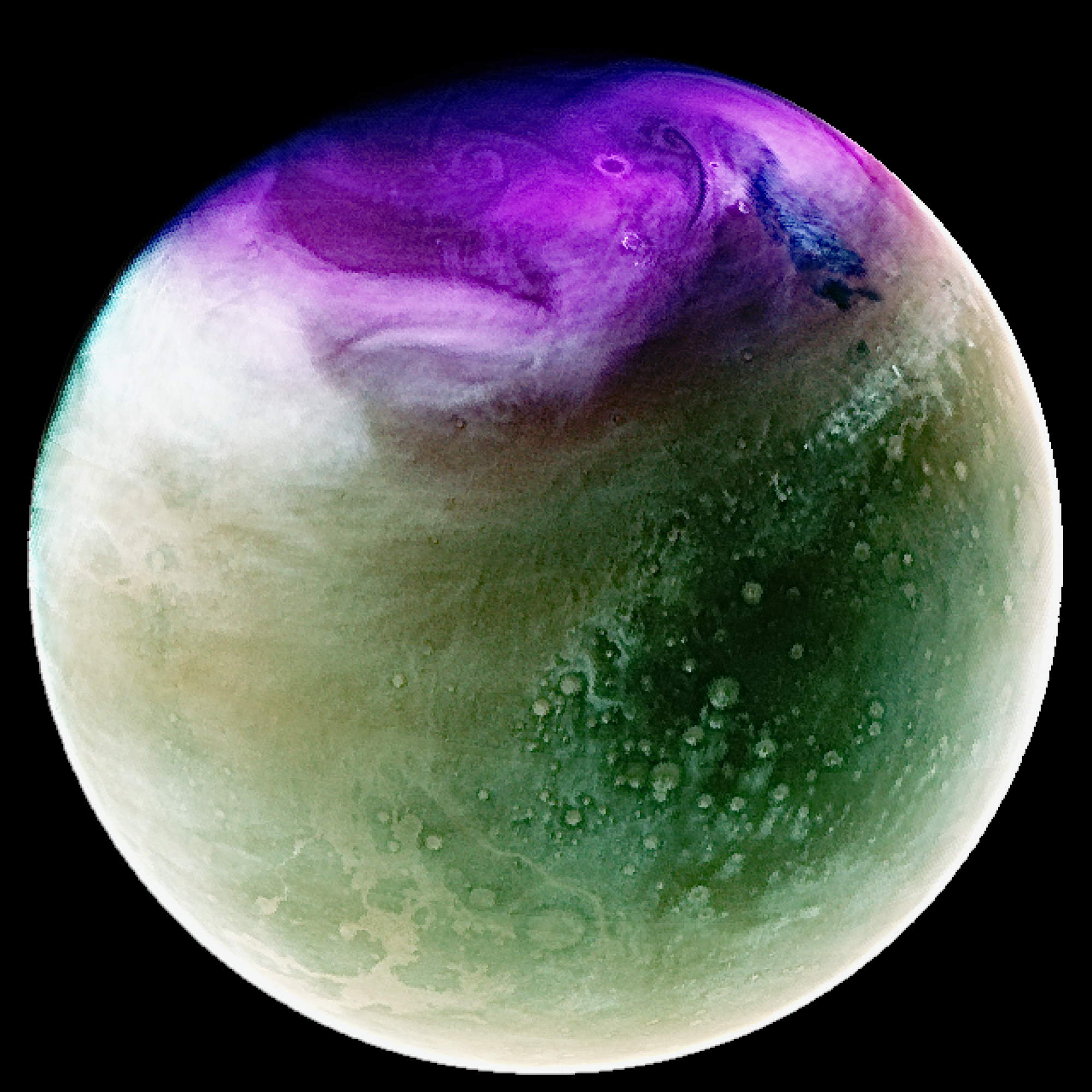 Seeing Mars in ultraviolet colors