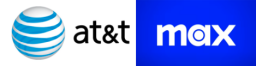 at&t logo and max logo side by side