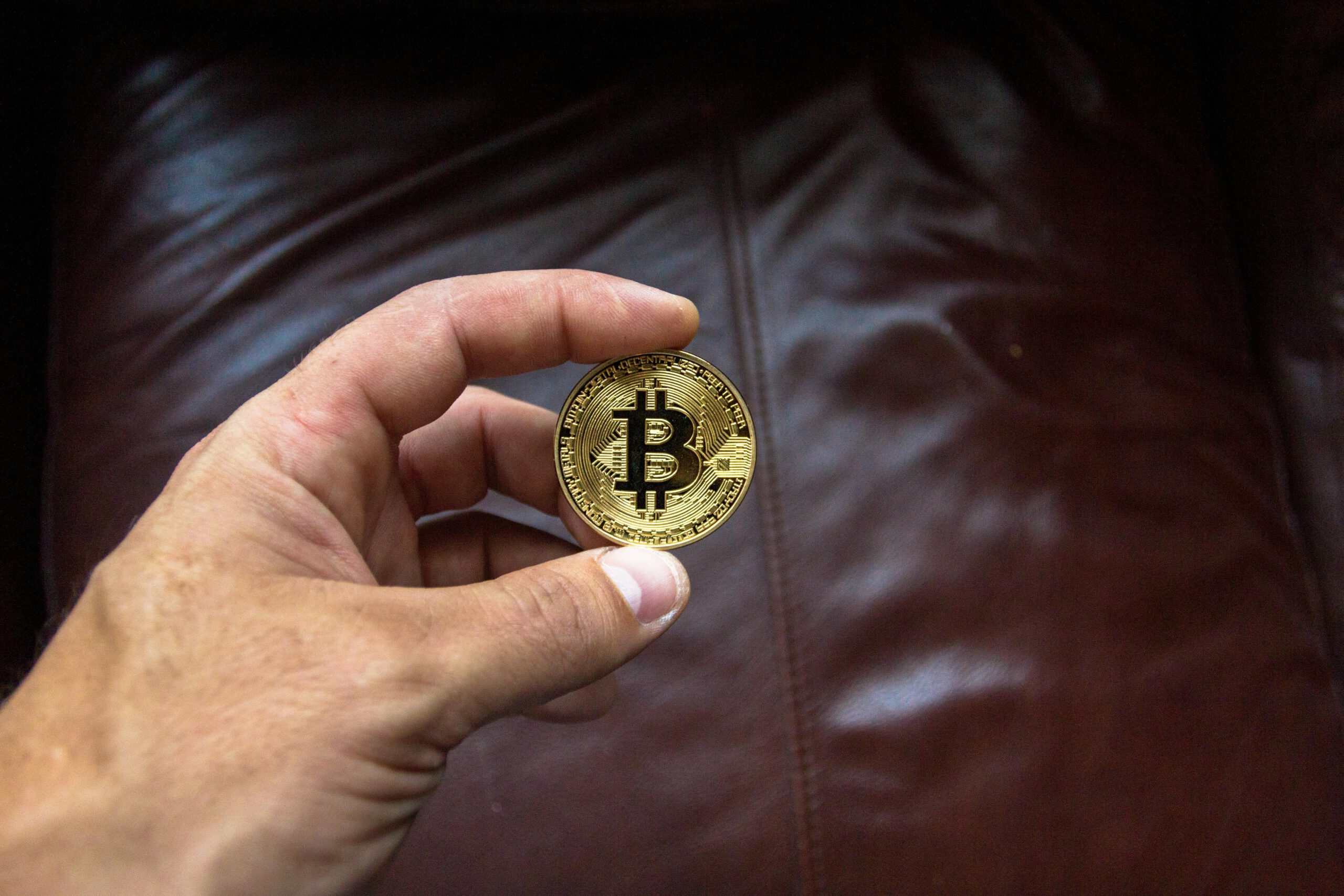 Bitcoin in hands