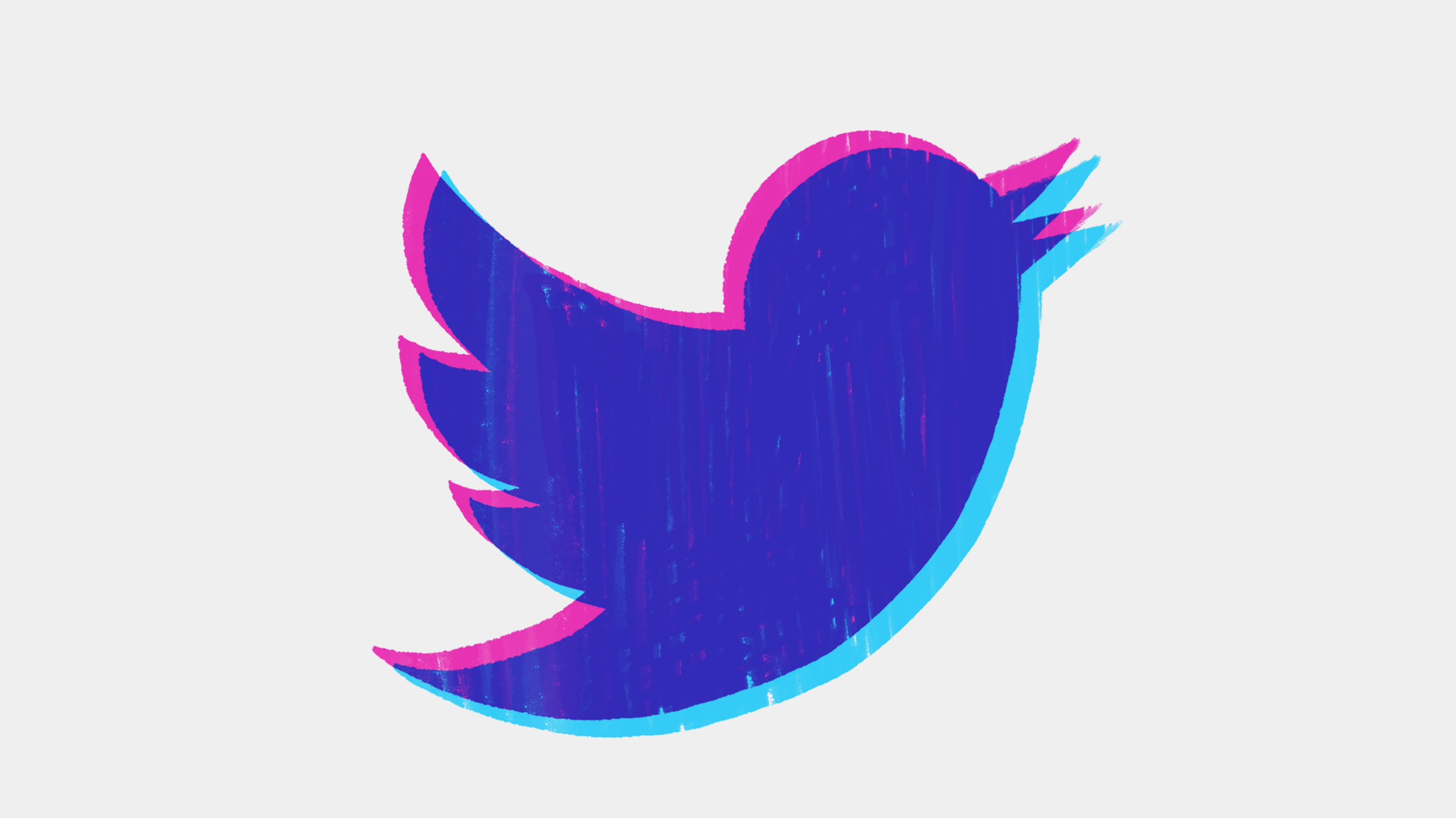 The Twitter bird logo in a vibrant purple color. 