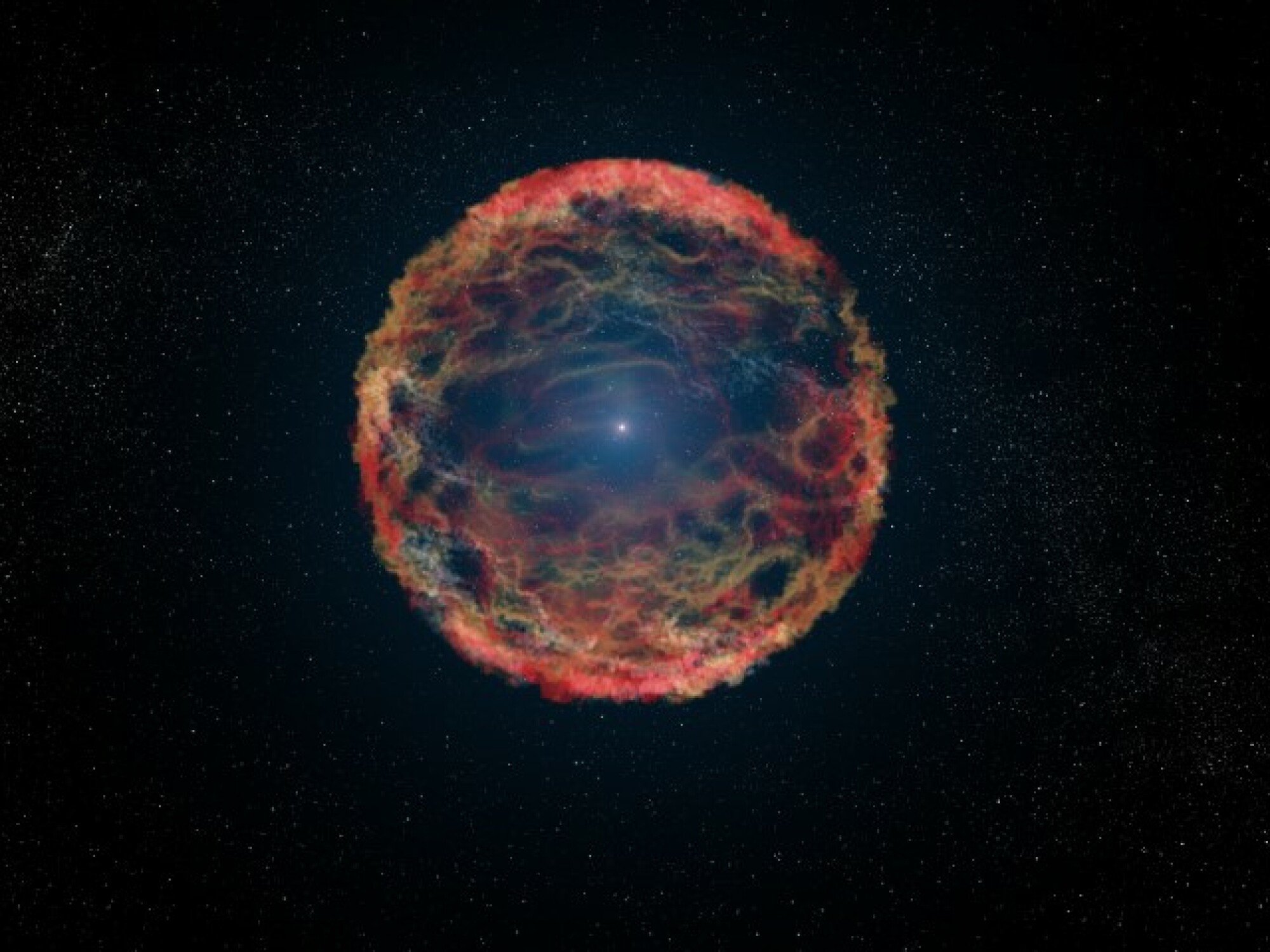 a star exploding in a supernova