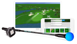 The Phigolf bundle including a sensor, golf club, and compatible training software