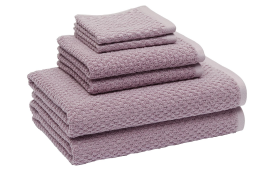 lavender textured towel set
