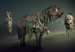 a video game horse with armor