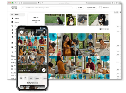 mobile and desktop views of the amazon photo app