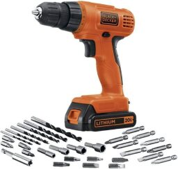 black and decker cordless drill with 30 drill bits