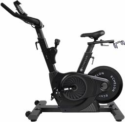 Echelon EX-3 Smart Connect Fitness Bike in a black color over a white background