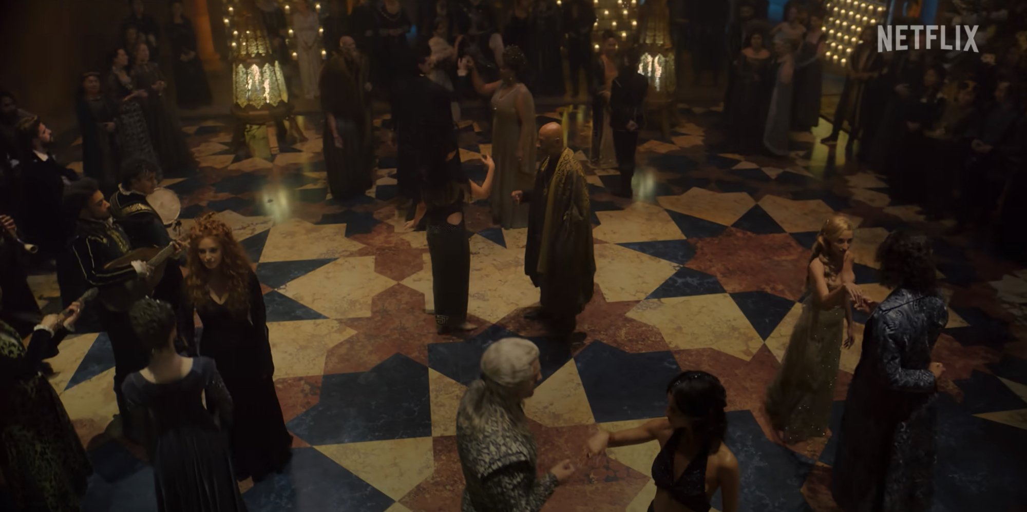 A ball scene in the TV show "The Witcher"