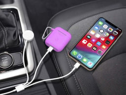 charger in car charing apple airpods and iphone