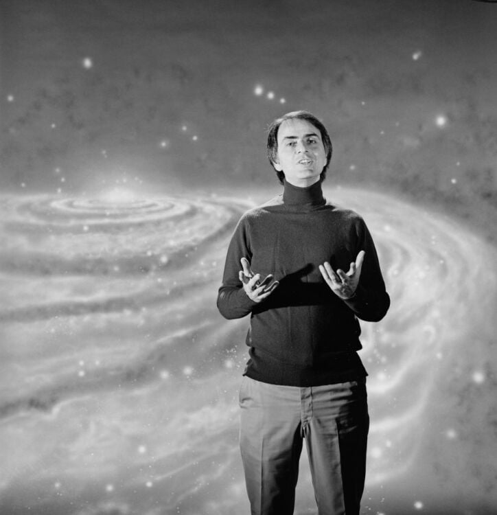 Carl Sagan discussing astronomy