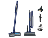 cordless stick vacuum with handvac capability, 4 additional accessories to the right