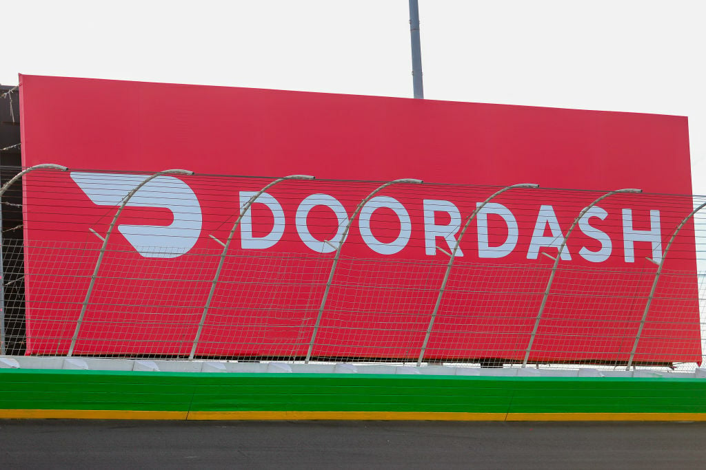 Doordash logo on billboard