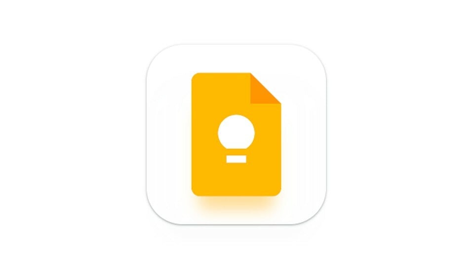 Google Keep logo, a yellow square with a white half circle atop a small rectangle.