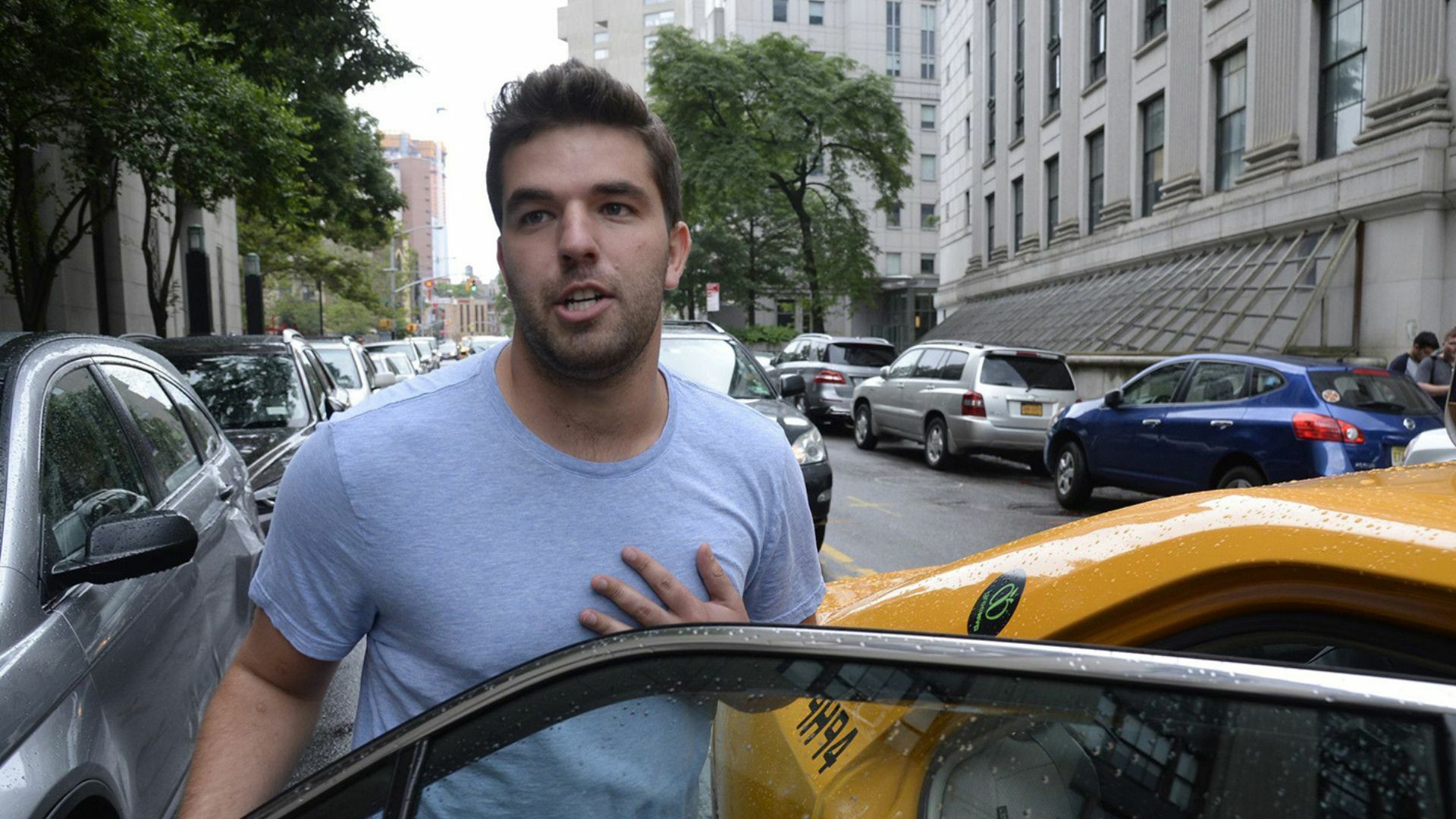 Billy McFarland photographed leaving Manhattan Federal Court in 2017.