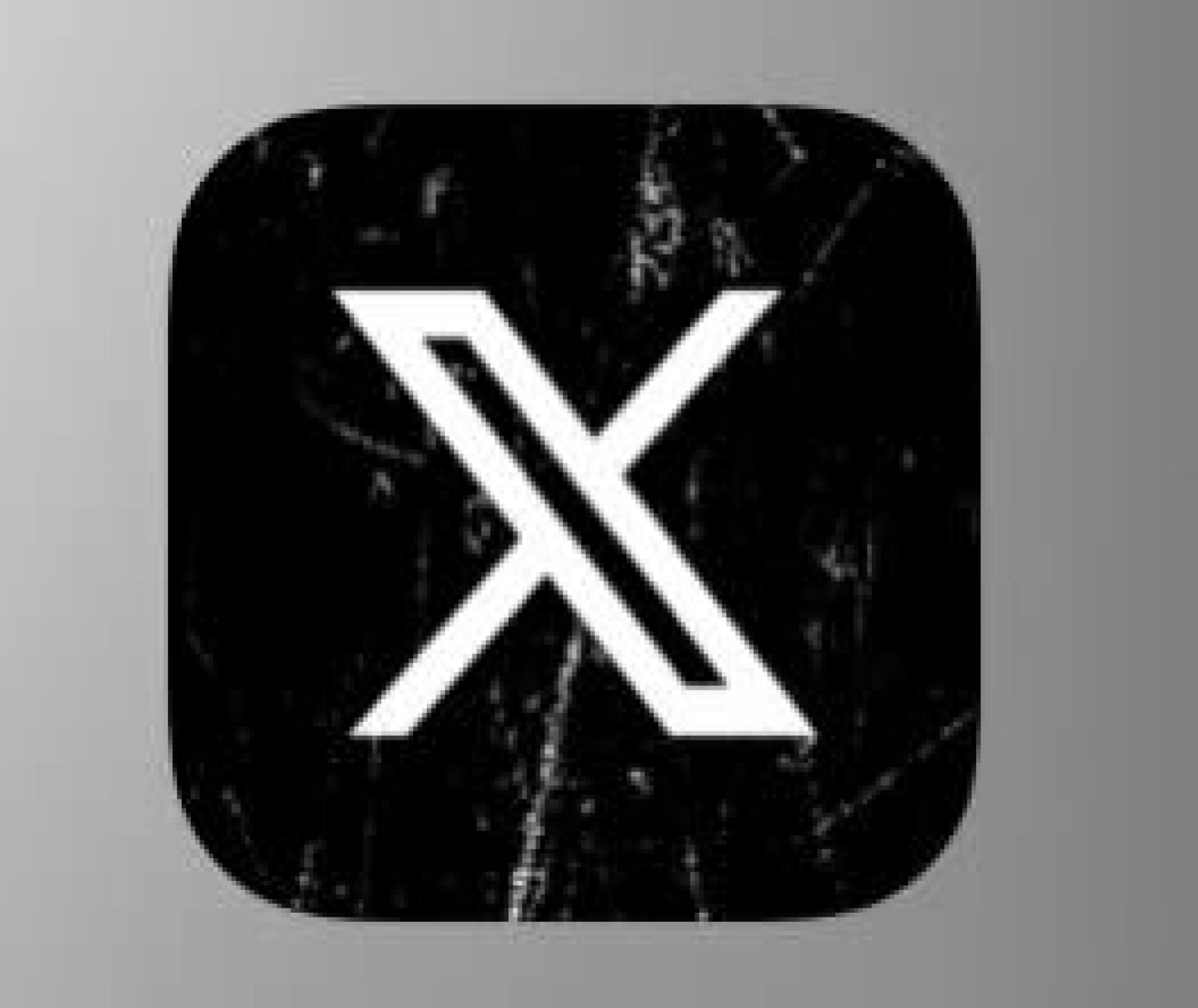 x logo on screen of phone