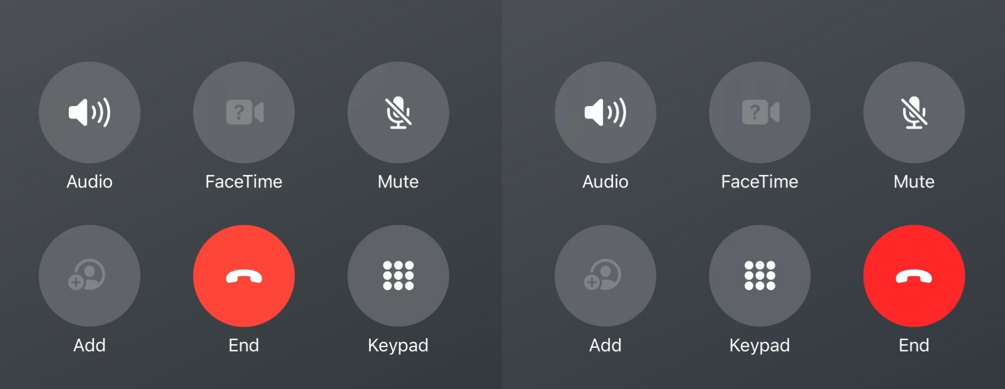 iOS 17 beta end call button