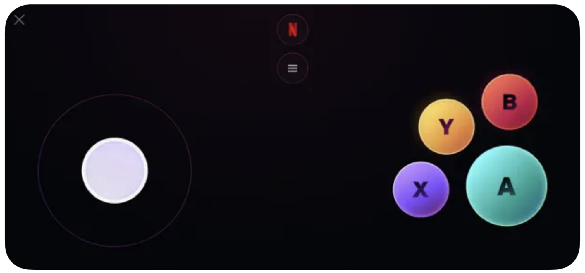 A screenshot of the Netflix Game Controller layout.