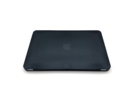 The black refurbished MacBook Air overlaid on a white background