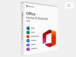 The Microsoft Office Home and Business 2021 for Mac in its package 