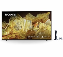 The PS5 and Sony Ultra HD TV overlaid on a white background