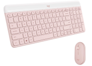 pastel pink wireless keyboard and with mouse (bottom right)