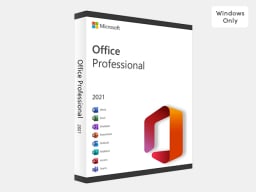 The Microsoft Office Professional 2021 for Windows shown in its package