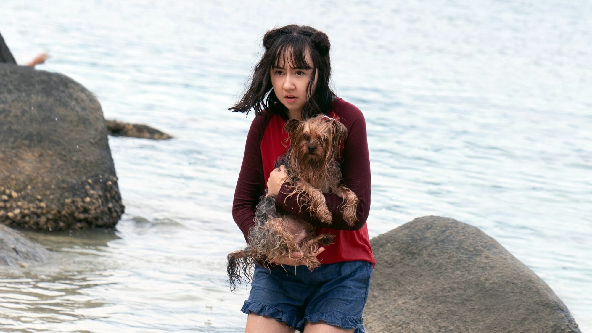 Shuya Sophia Cai and Pippin the dog return for "Meg 2: The Trench."