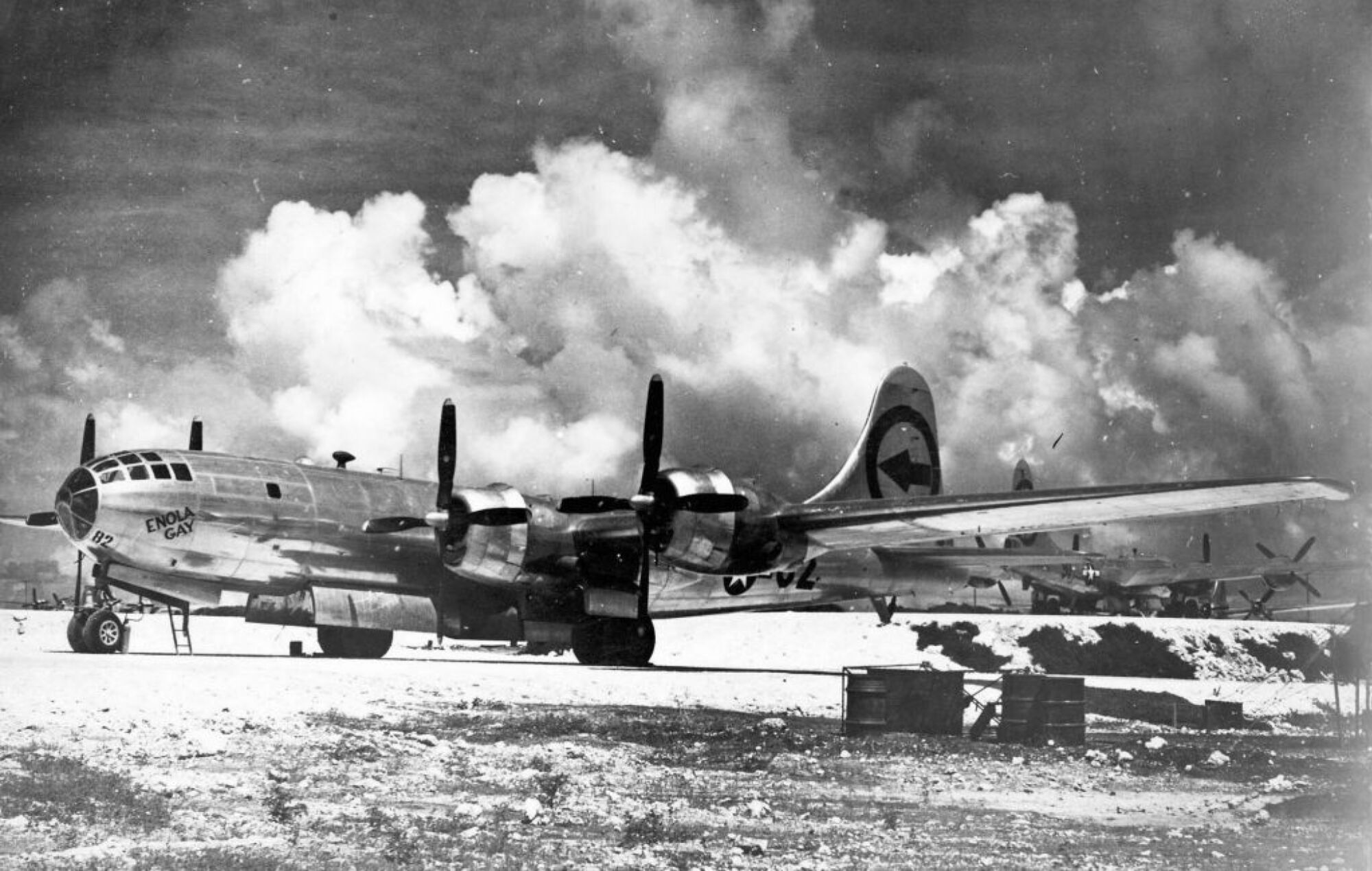 Enola Gay, the B-29 bomber that dropped an atomic bomb on Hiroshima, Japan.