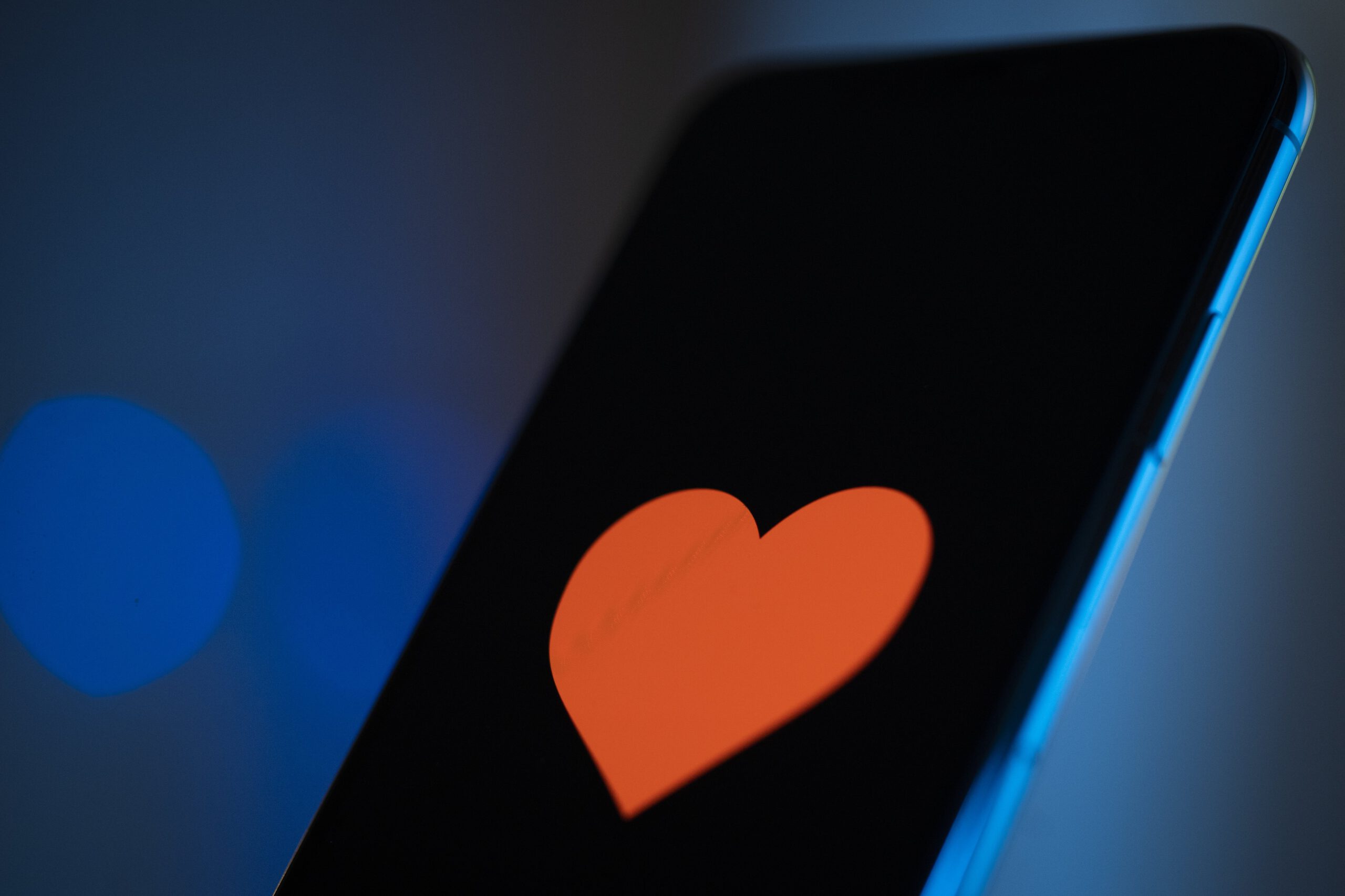 A heart emoji is seen on an iPhone 11 Pro Max in this illustration photo in Warsaw, Poland on April 4, 2020.