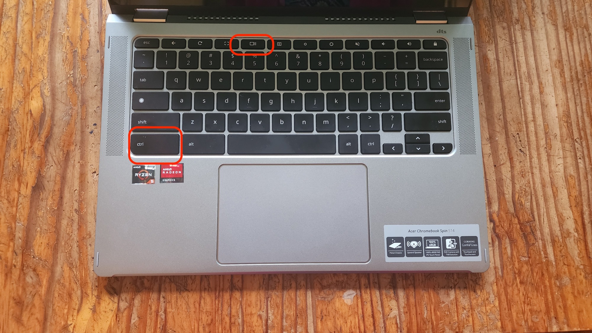 The shortcut for taking a screenshot on a Chromebook