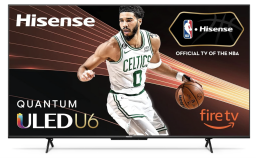 Hisense TV with basketball player on screen