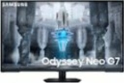 the Samsung Odyssey Neo G7 gaming monitor on a white background