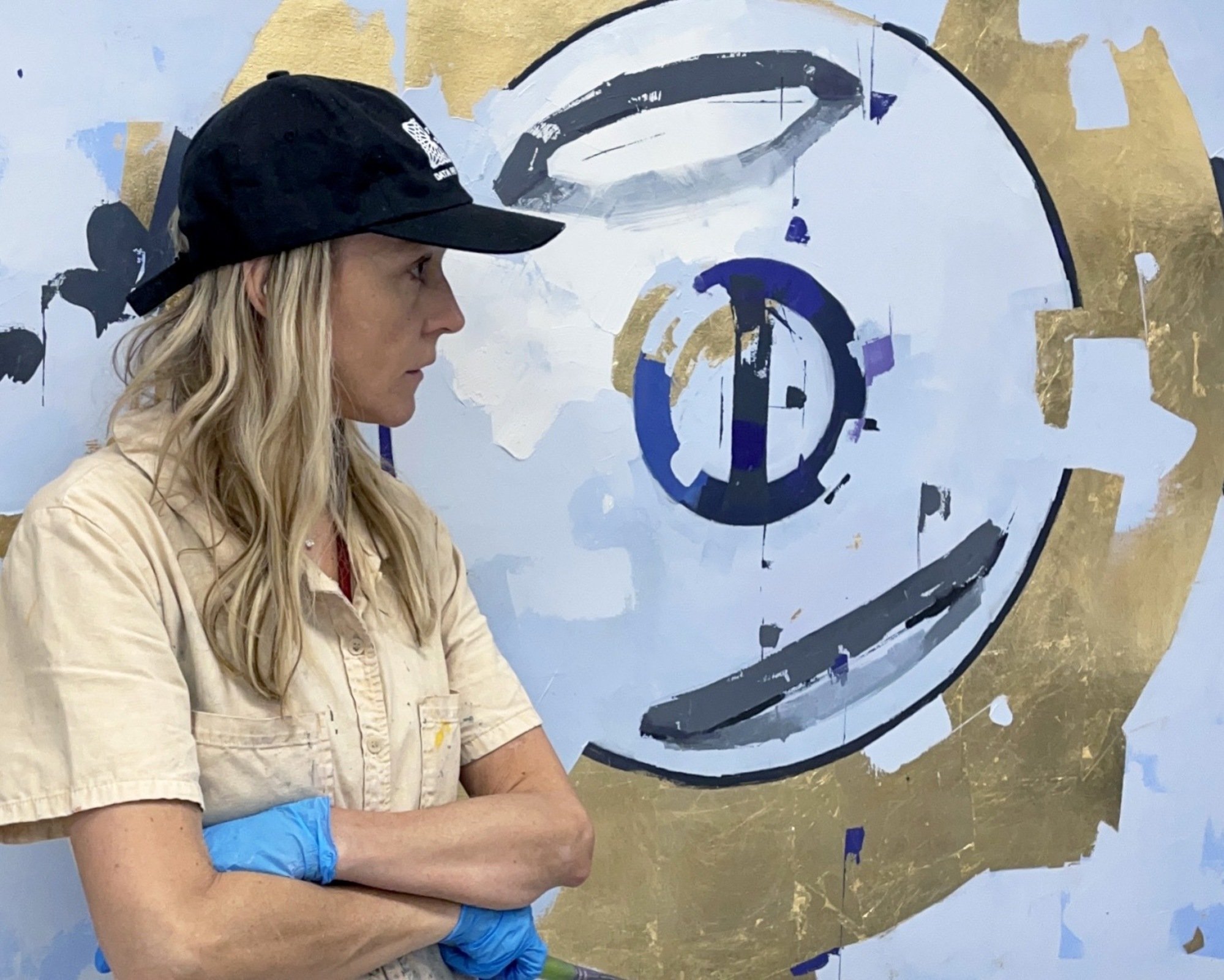 Agnieszka Pilat working on SpaceX art