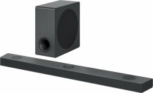 the LG S90QY 5.1.3 ch High Res Audio Sound Bar with a subwoofer