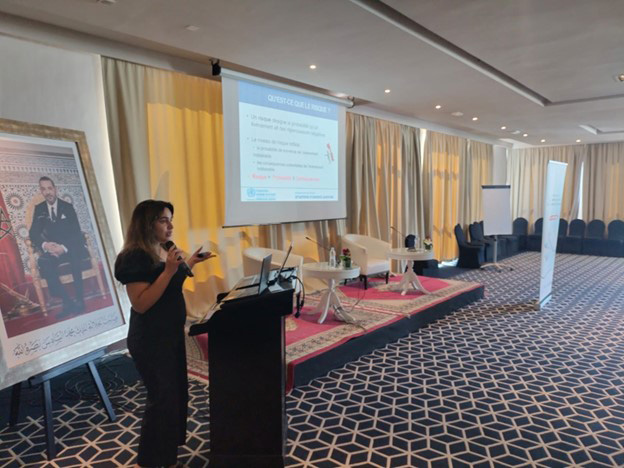 One of the training presentations given by the WHO expert. Photo credit: M. Ismaili