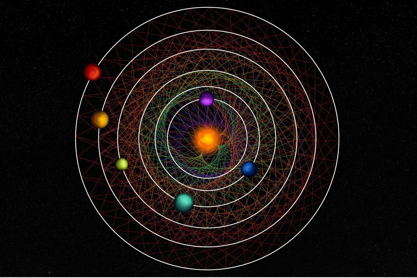 Six exoplanets orbiting a star