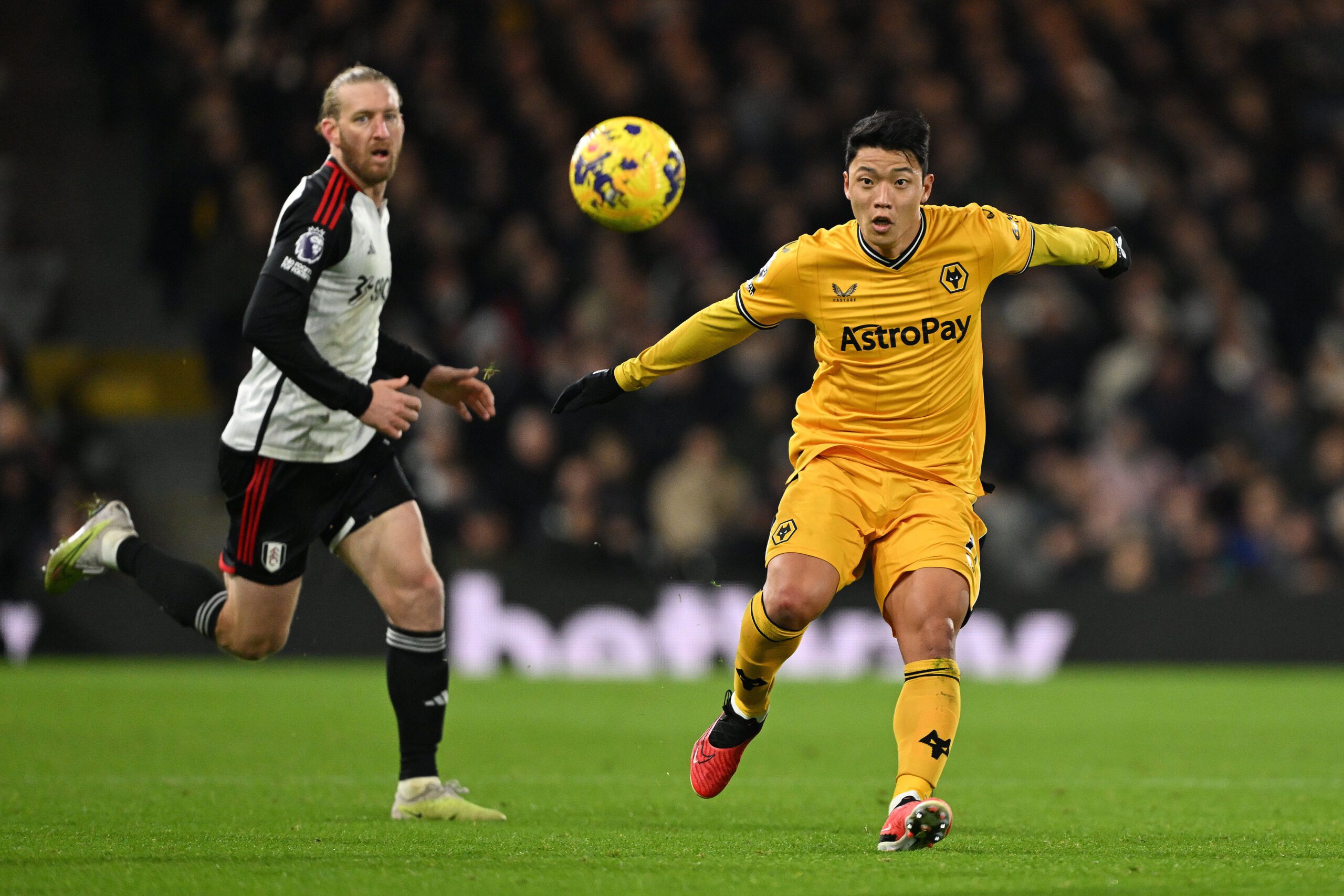 Hwang Hee-Chan of Wolverhampton Wanderers in action during the Premier League