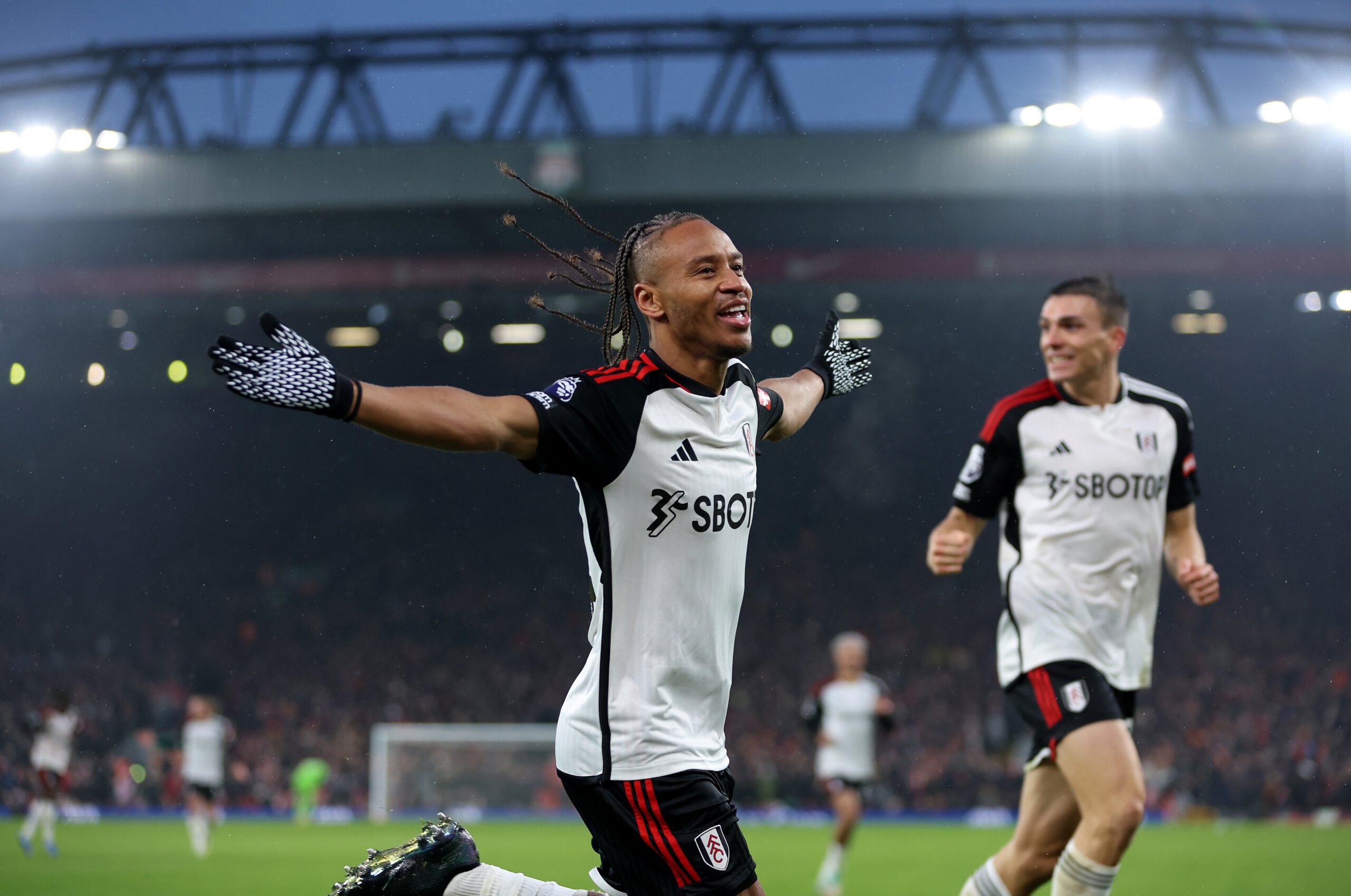 Bobby Reid of Fulham celebrates after scoring