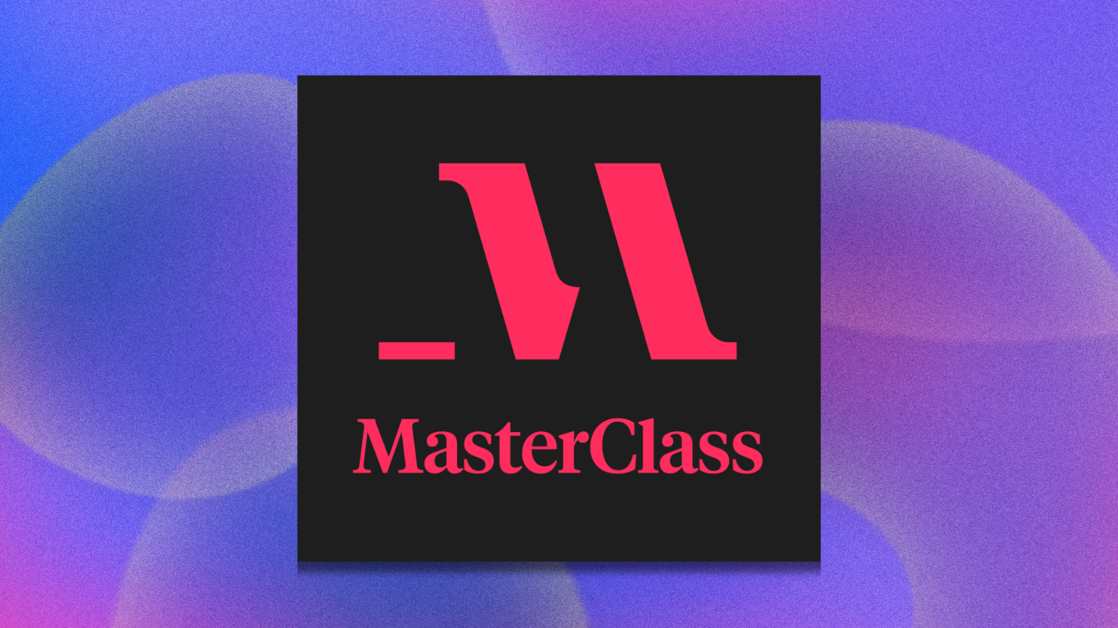 MasterClass logo on purple abstract background