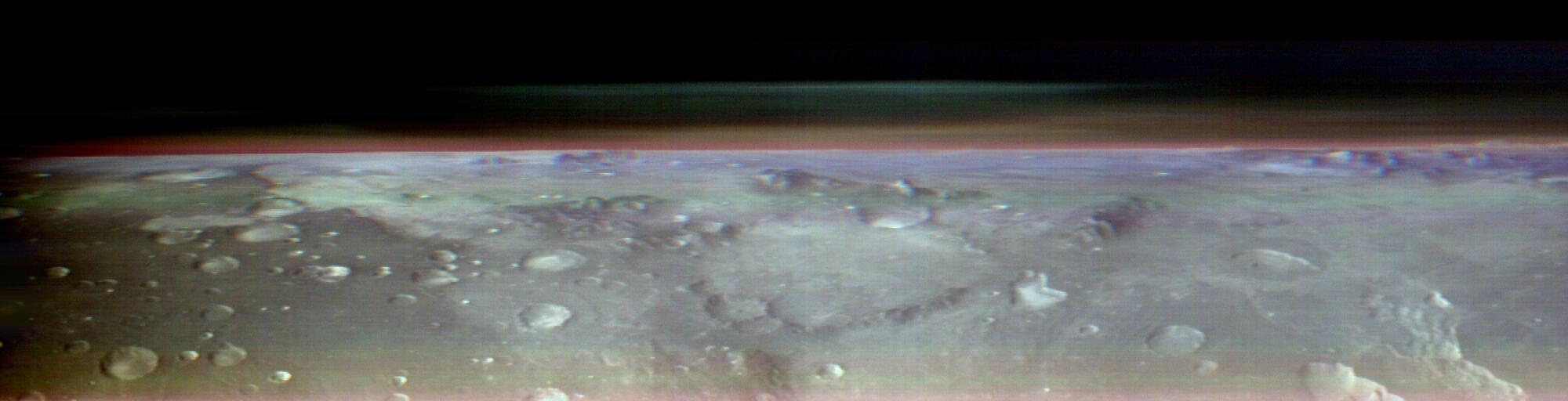 Odyssey orbiter capturing Mars' horizon