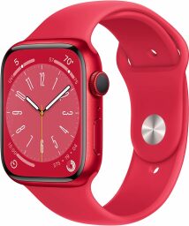 Apple Watch Series 8 [GPS 45mm] Smart Watch w/ (Product) RED on a white background