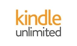 kindle unlimited logo on a white background