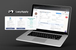 LazyApply software on laptop screen